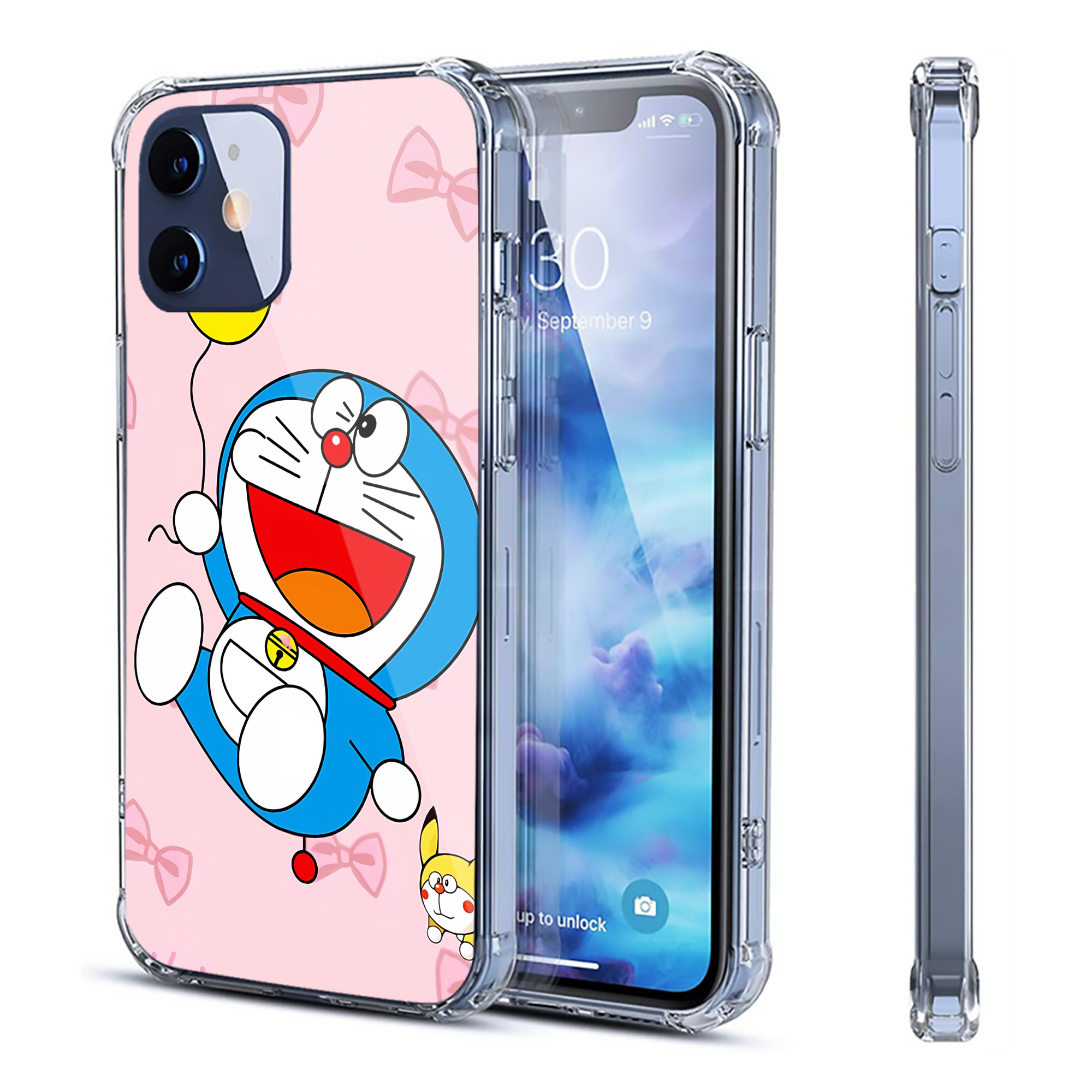 （画像用） ドラえもん Doraemon 【iPhone 12シリーズ対応】透明スマホケース（クリアソフトケース）